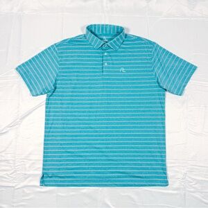 Rhoback Blue & White & Purple  Striped Polo Shirt CLT Charlotte Hornets Colors